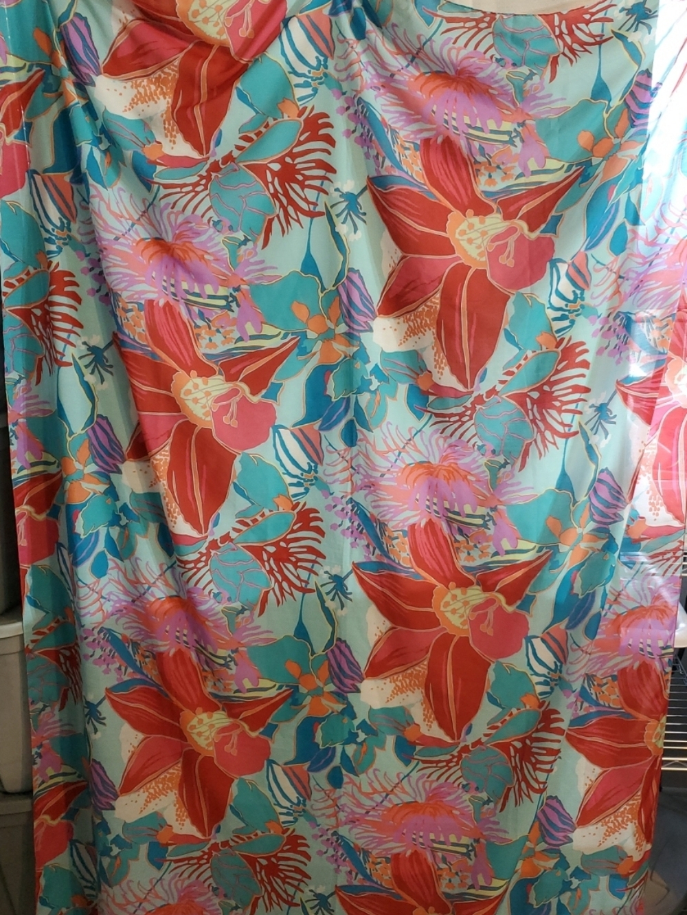 Talbots Tropical Print Pareo Sarong Wrap Cover Up Approx 54x72 Inches